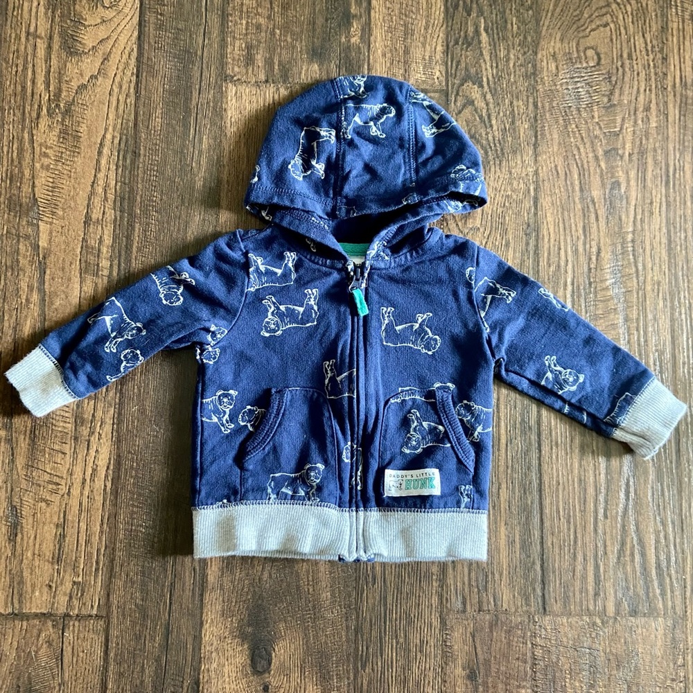 Carter's Baby Boy Navy Bulldog Hoodie